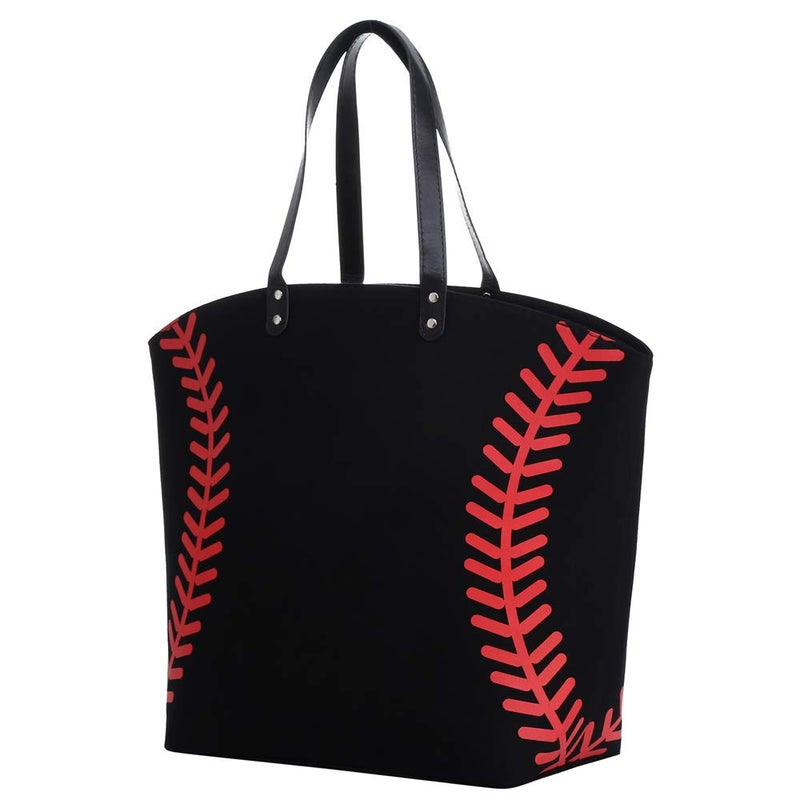 E-FirstFeeling Large Baseball Tote Bag Sports Prints Tote Handbag Beach Bag Travel Bag for Women (Baseball) - Image 1